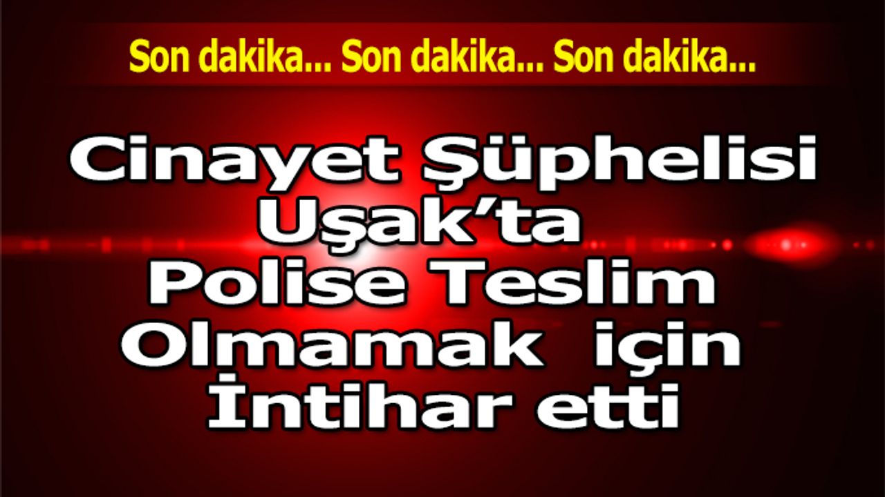 Cinayet Şüphelisi Polise Teslim Olmamak  için İntihar etti
