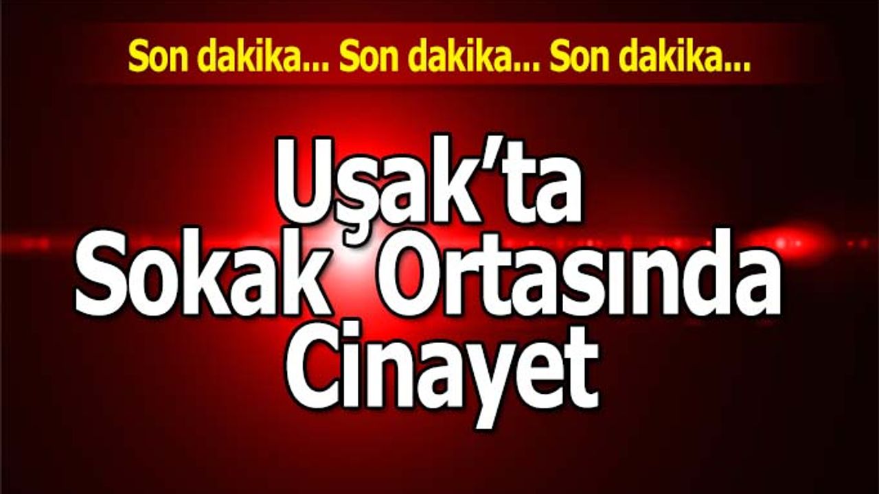 Uşak'ta sokak ortasında cinayet
