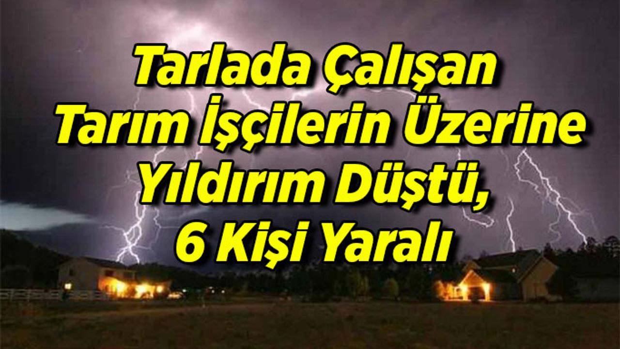 Tarlada Çalışan İşçilerin Üzerine Yıldırım Düştü, 6 Yaralı