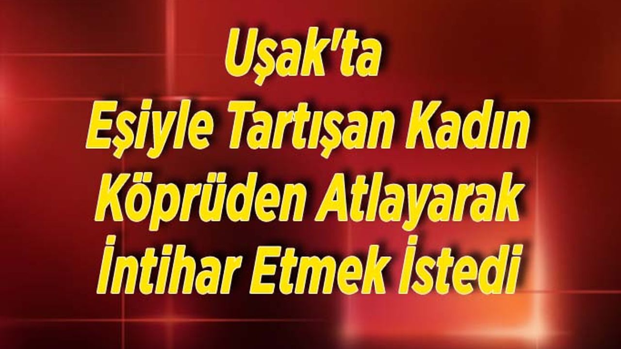 Uşak'ta eşiyle tartışan kadın köprülü kavşaktan atlamak istedi