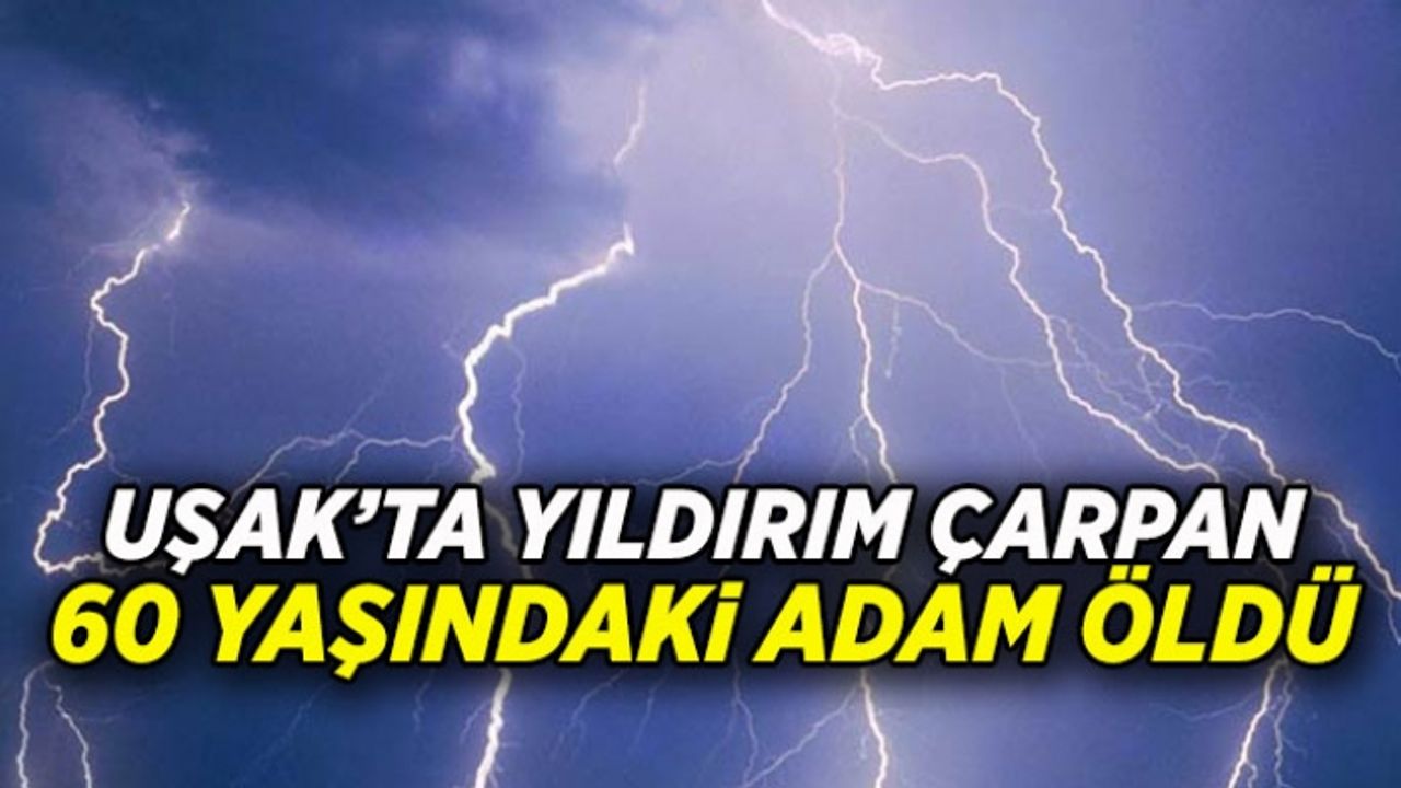 Uşak'ta üzerine yıldırım düşen yaşlı adam öldü