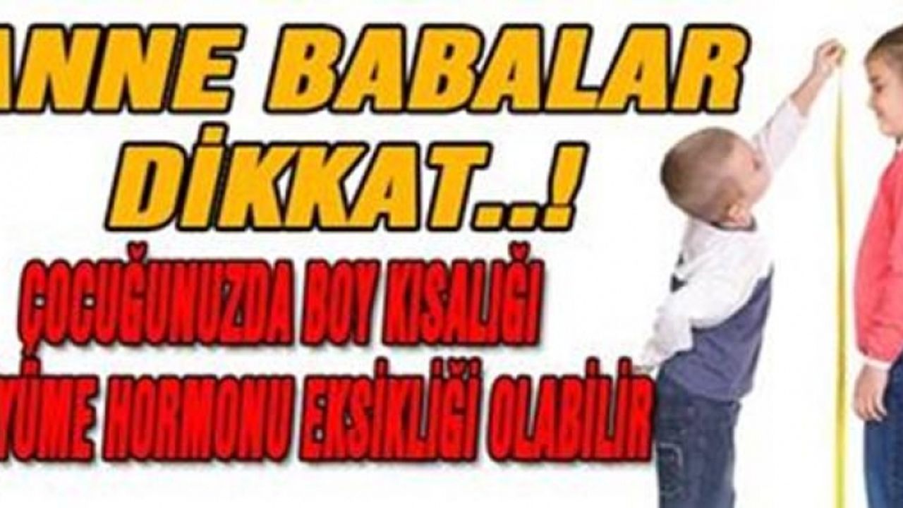 Çocuklarda boy kısalığı, büyüme hormonu eksikliğine dikkat