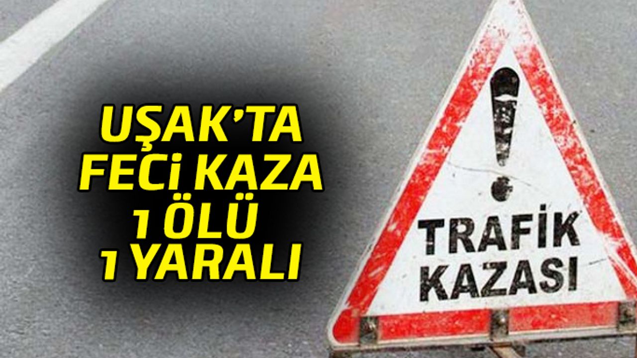 Uşak'ta trafik kazası: 1 kişi öldü, 1 kişi yaralandı