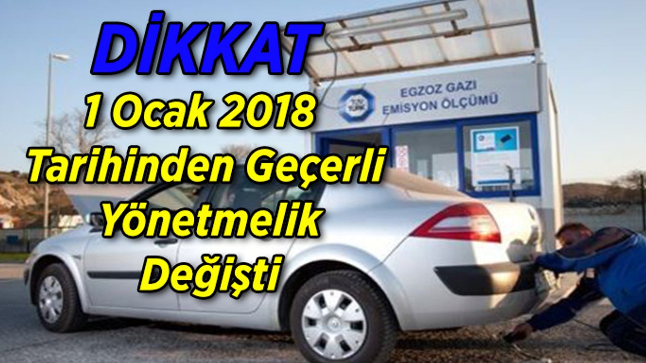 Egzoz Gazı Emisyonu Kontrolü Yönetmeliği Değişti