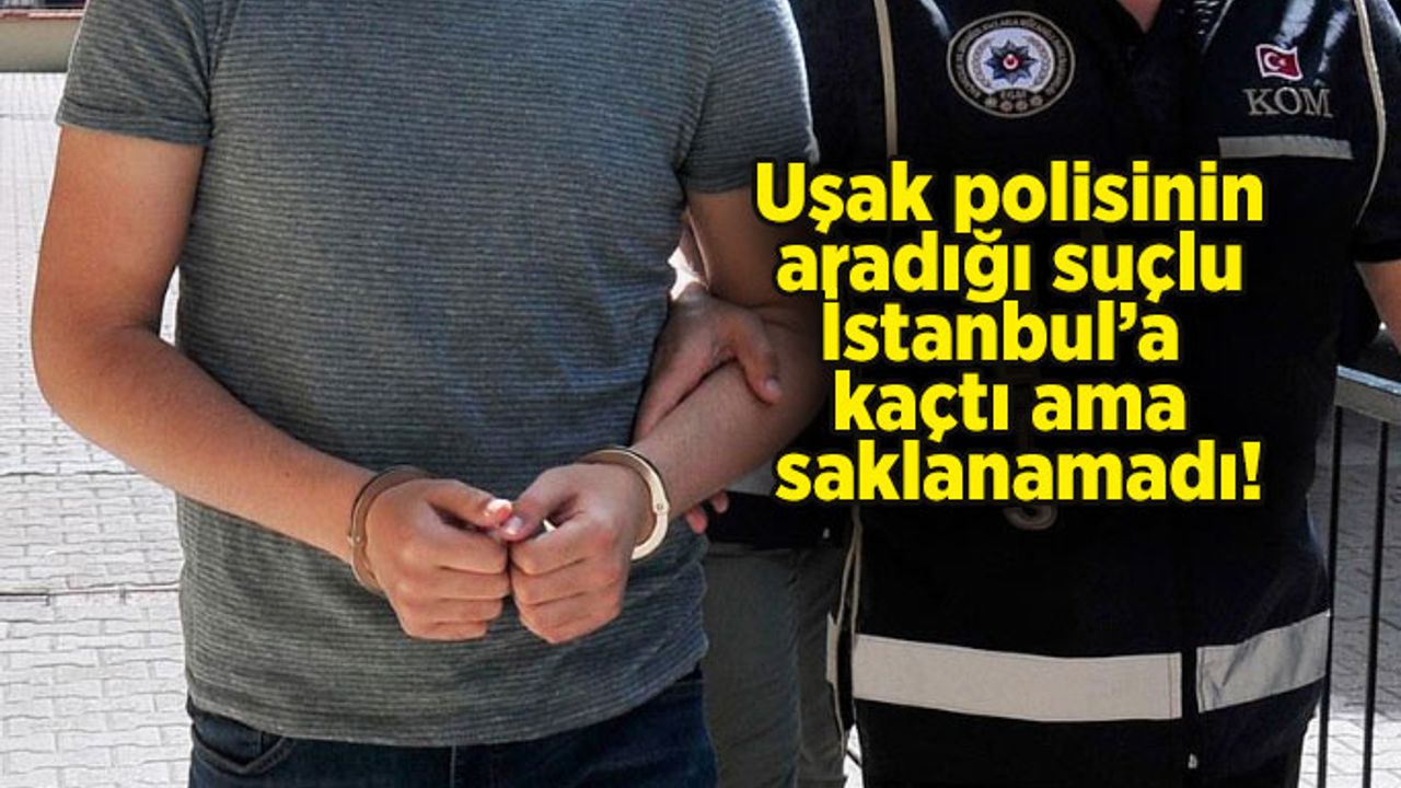 Uşak polisinin aradığı suçlu İstanbul’a kaçtı ama saklanamadı