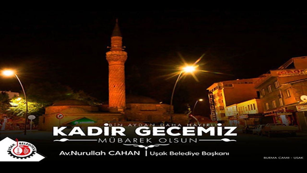 Başkan Cahan'dan Kadir Gecesi Mesajı