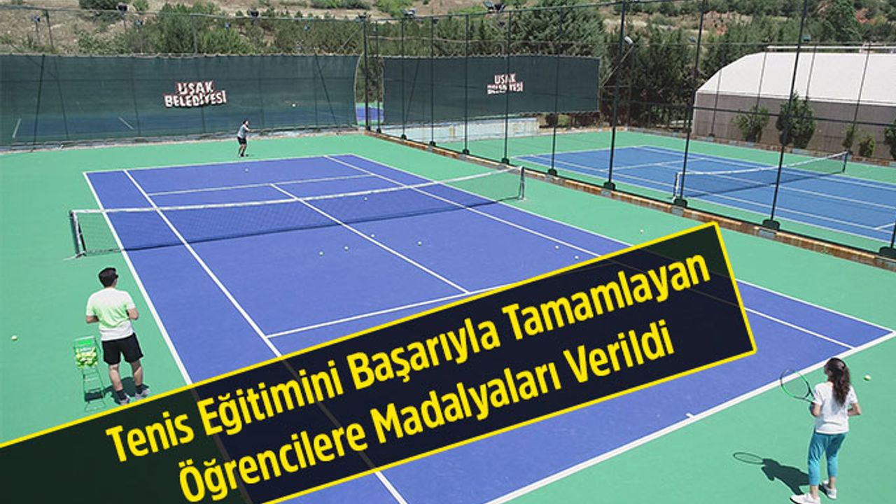 Tenis Eğitimini Başarıyla Tamamlayan Öğrencilere Madalyaları Verildi