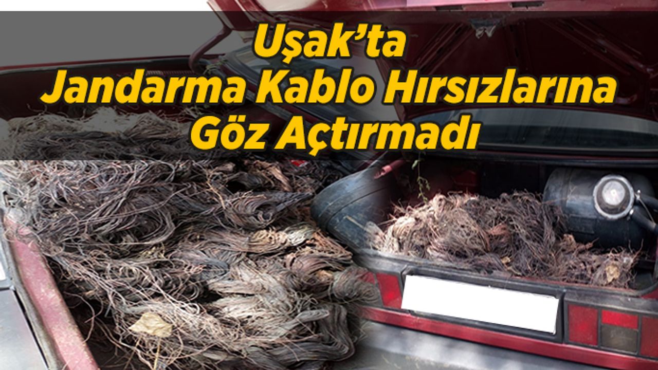 Uşak’ta Jandarma Kablo Hırsızlarına Göz Açtırmadı