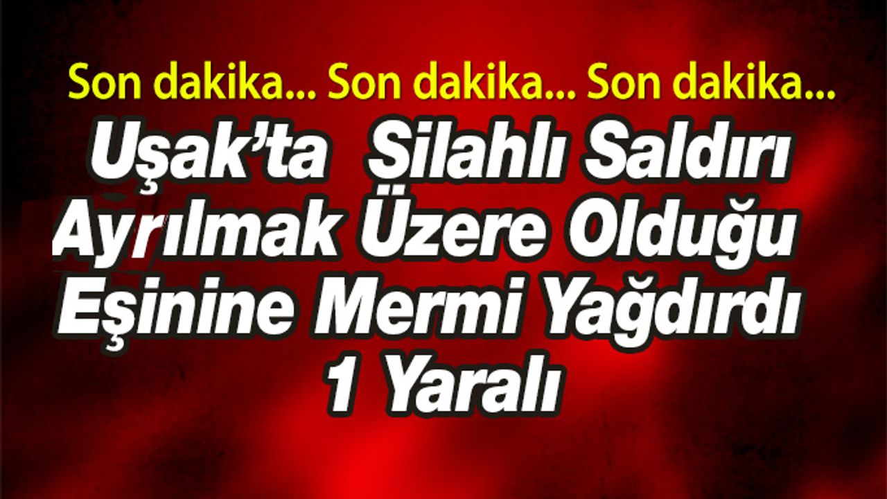 Uşak'ta ayrılmak üzere olan eşler arasında kavgada kan aktı