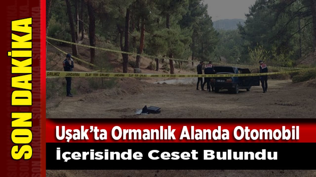 Uşak’ta Ormanlık Alanda Araç İçerisinde  Ceset Bulundu
