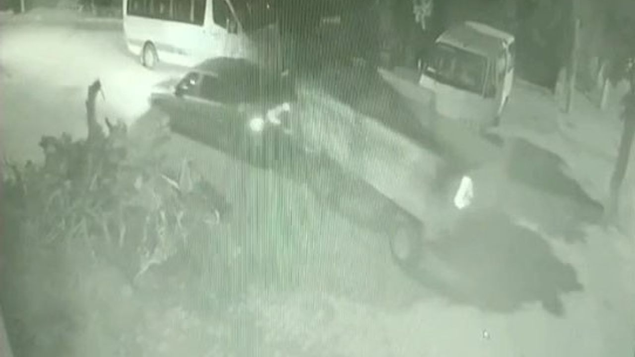 4 dakikada yapılan römork hırsızlığı güvenlik kamerasında