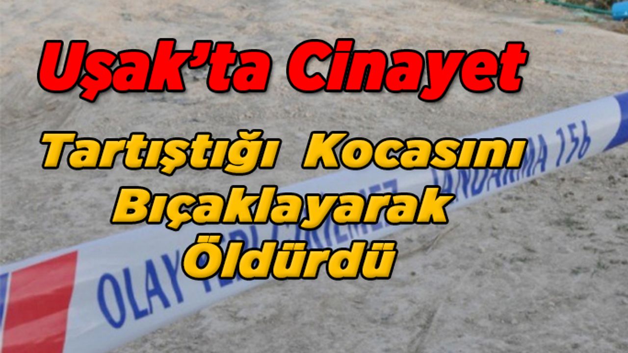 Uşak'ta Cinayet, Tartıştığı Kocasını Bıçaklayarak Öldürdü