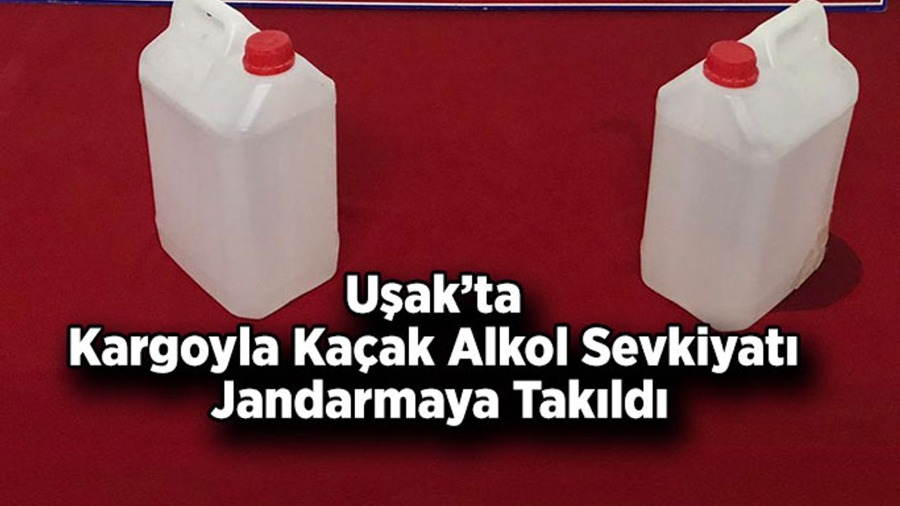 Uşak’ta Kargoyla Kaçak Alkol Sevkiyatı Jandarmaya Takıldı