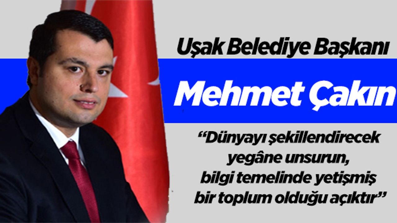 Başkan Mehmet Çakın'ın 24 Kasım Öğretmenler Günü Mesajı