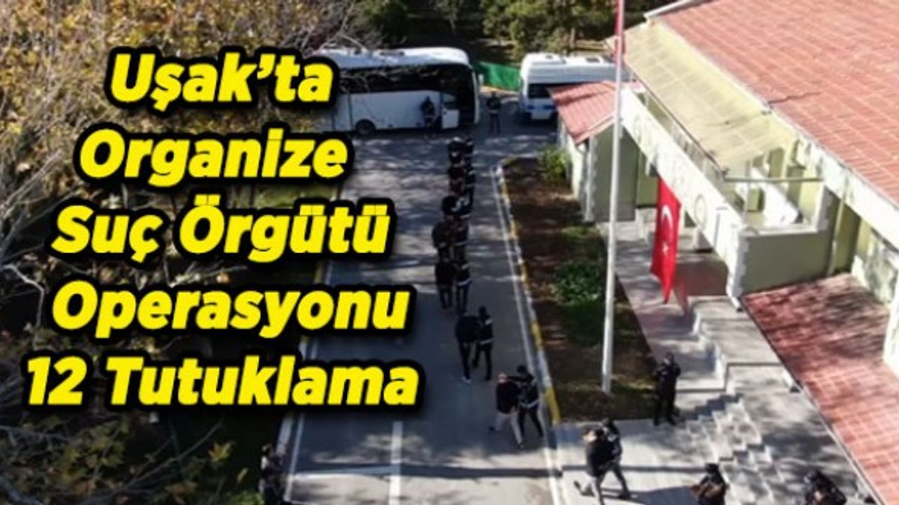 Uşak Merkezli Organize Suç Örgütü Operasyonda 12 Tutuklama
