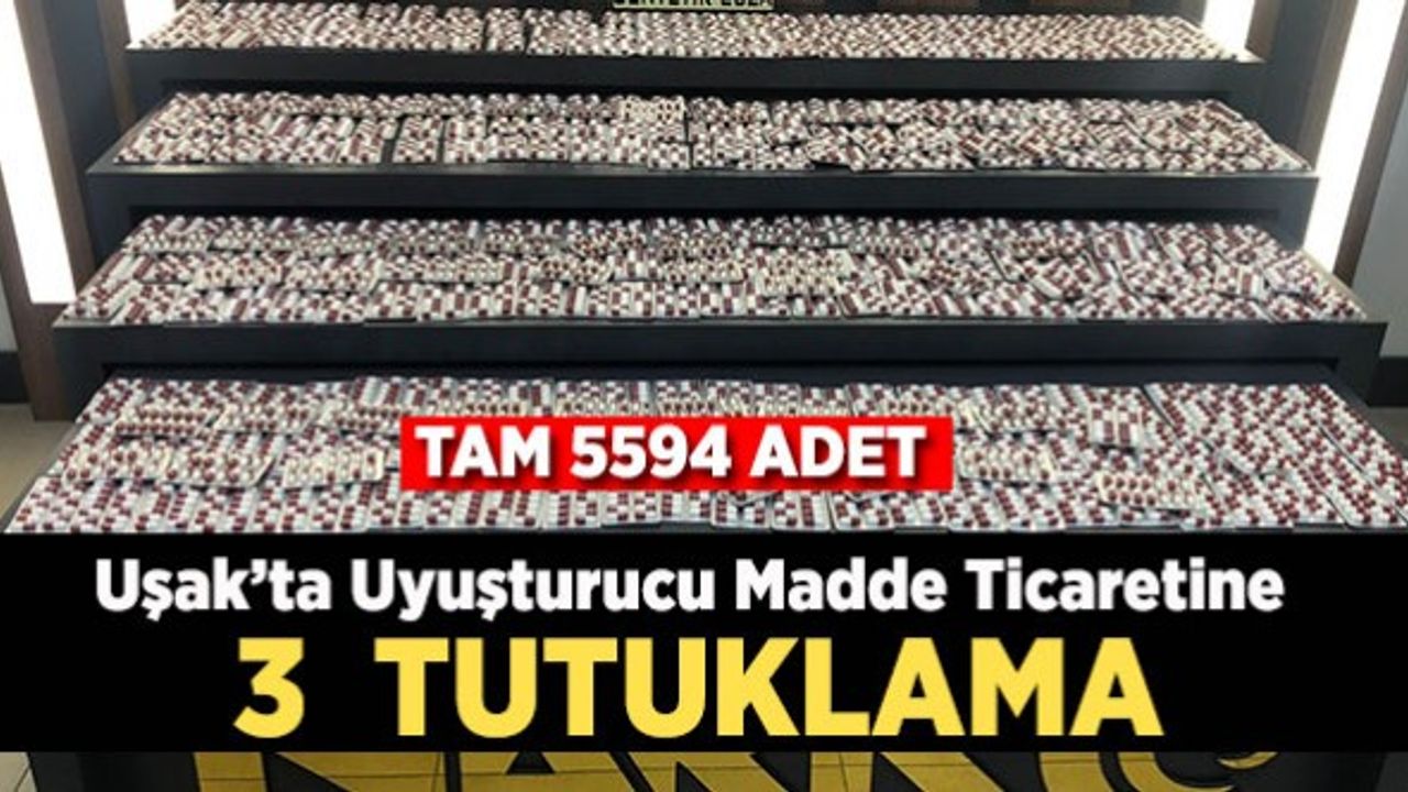 Uşak’ta Uyuşturucu Madde Ticaretine 3 Tutuklama