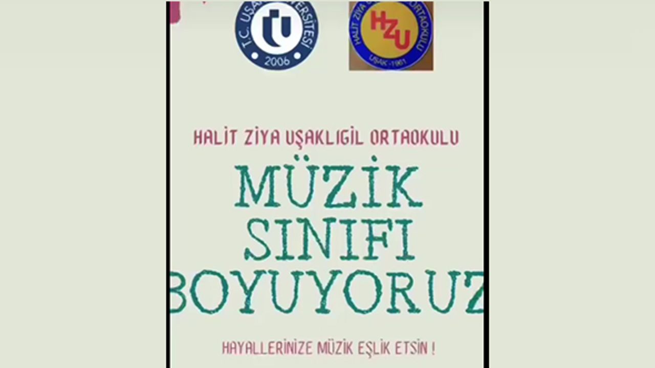 Uşak’lı Öğrencilerden “Düşlerinizde müziğe yer verin” projesi