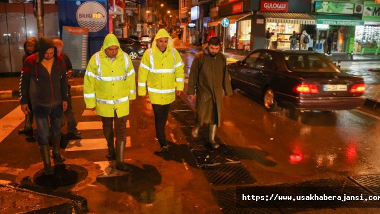 Başkan Çakın Yağış Sürecini Sahadan Yönetti