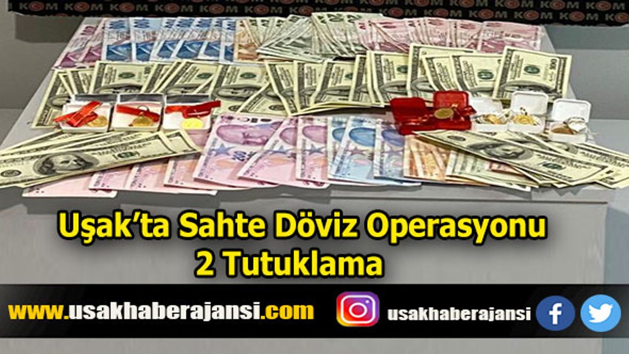 Uşak’ta Sahte Döviz Operasyonu 2 Tutuklama