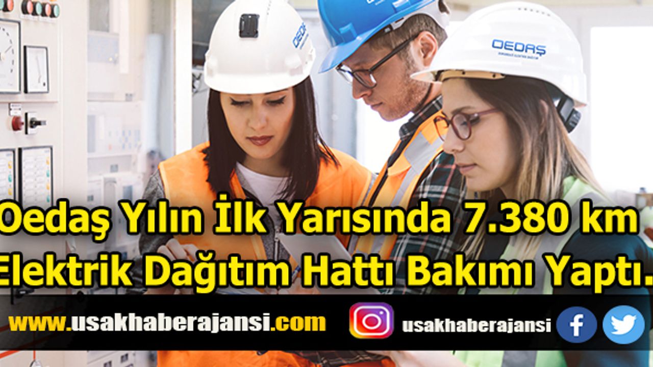 Oedaş Yılın İlk Yarısında 7.380 km Elektrik Dağıtım Hattı Bakımı Yaptı.