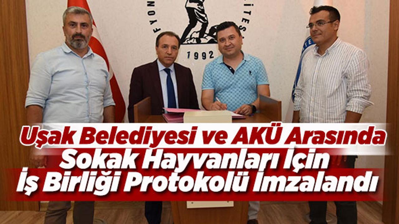 Uşak Belediyesi ve AKÜ Arasında Sokak Hayvanları İçin İş Birliği Protokolü İmzalandı
