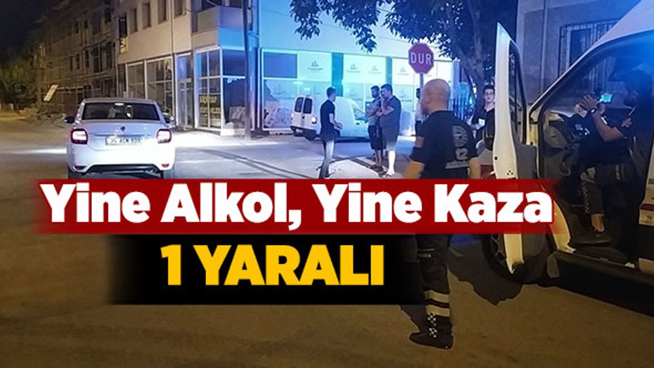 Yine Alkol, Yine kaza, 1 Yaralı