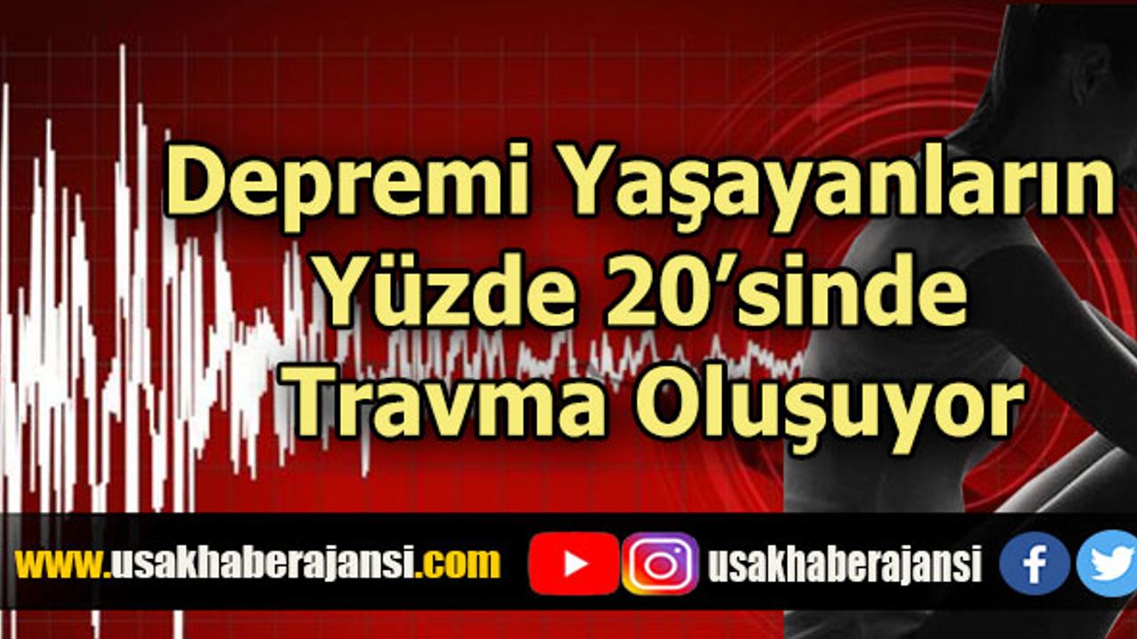 Depremi Yaşayanların Yüzde 20’sinde Travma Oluşuyor
