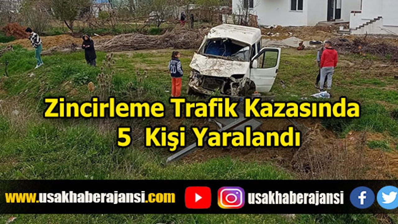 Zincirleme Trafik Kazasında  5  Kişi Yaralandı