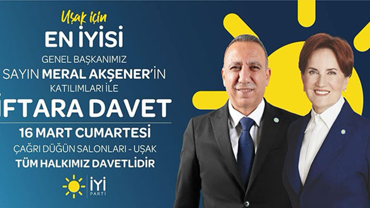 İyi Parti Genel Başkanı Akşener Uşak’a geliyor