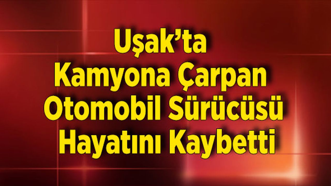 Kamyona Çarpan Otomobil Sürücüsü Hayatını Kaybetti