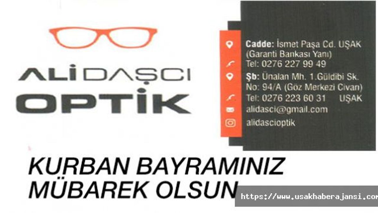Optisyen Ali Daşcı Kurban Bayramı Kutlama Mesajı