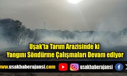 Uşak’ta tarım arazisinde ki yangın makilik alana sıçracı