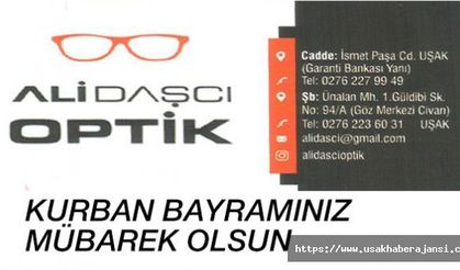 Optisyen Ali Daşcı Kurban Bayramı Kutlama Mesajı