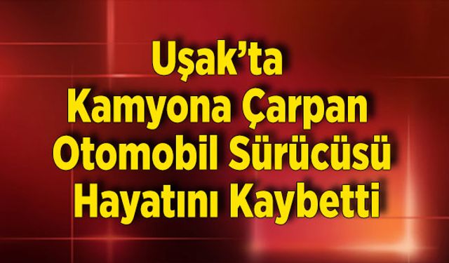 Kamyona Çarpan Otomobil Sürücüsü Hayatını Kaybetti