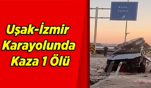 Uşak-İzmir Yolunda Kaza 1 Ölü