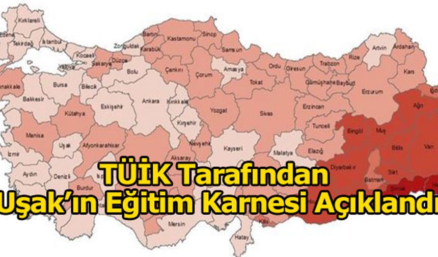 TÜİK tarafından Uşak’ın eğitim karnesi açıklandı