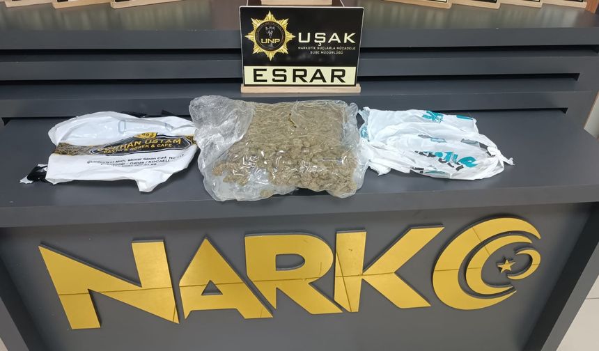 Uşak’ta ele geçirildi tam 1 kilo 100 gram