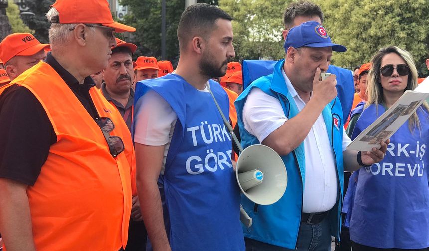İŞCİLERDEN GEÇİM SIKINTISI PROTESTOSU