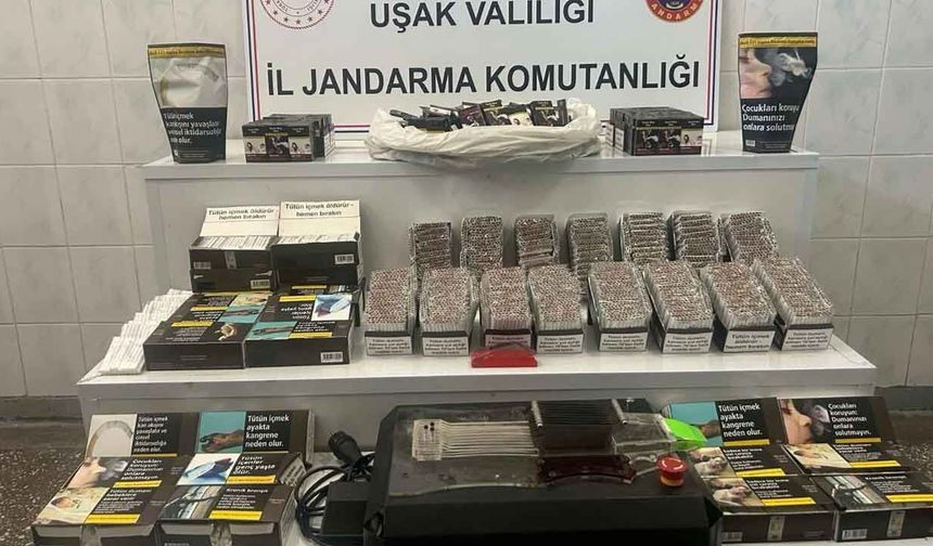 Uşak’ta Kaçak Sigara ve Sigara Ürünü Ele Geçirildi